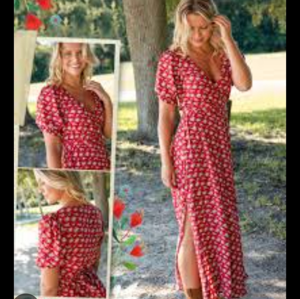 Natural Life Sophia wrap maxi dress